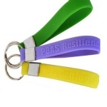 Embossed Silicone Keyring